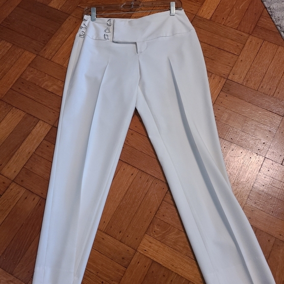 solange new york Pants - White dress pants, ankle length